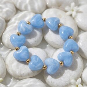 Bracelet Perles Coeurs